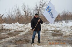 Команда "Uniserv" на зимней рыбалке